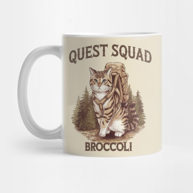Quest Fantasy Squad Broccoli Funny Cat by ArtistTee ⭐⭐⭐⭐⭐